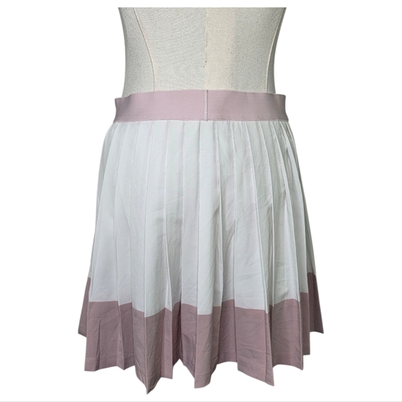 Athleta Girl Pleat Perfect Skort XXL/16 White Pink Stripe Tennis Golf NWT - Picture 5 of 10